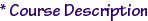 Course Description